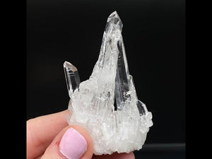 33.80g Transparent Quartz Crystal Cluster