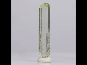 19.2ct Tall Light Green Gem Quality Diopside Crystal