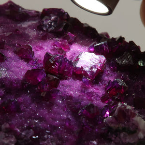 gemmy kammererite crystals vibrant magenta specimen