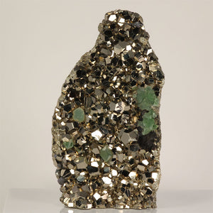 pyrite and green fluorite cluster Peru large specimen