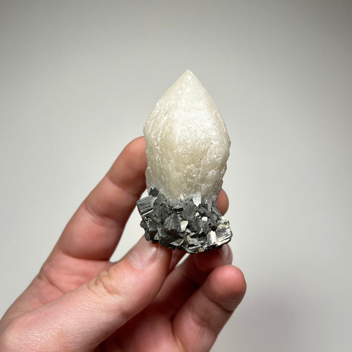 quartz crystal with arsenopyrite matrix China
