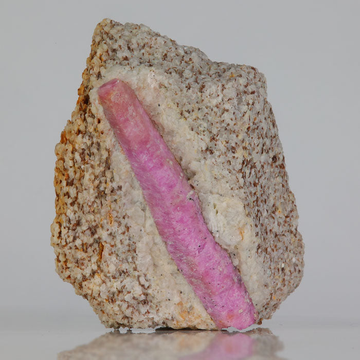 ruby in matrix specimen Morogoro Tanzania pink corundum crystal