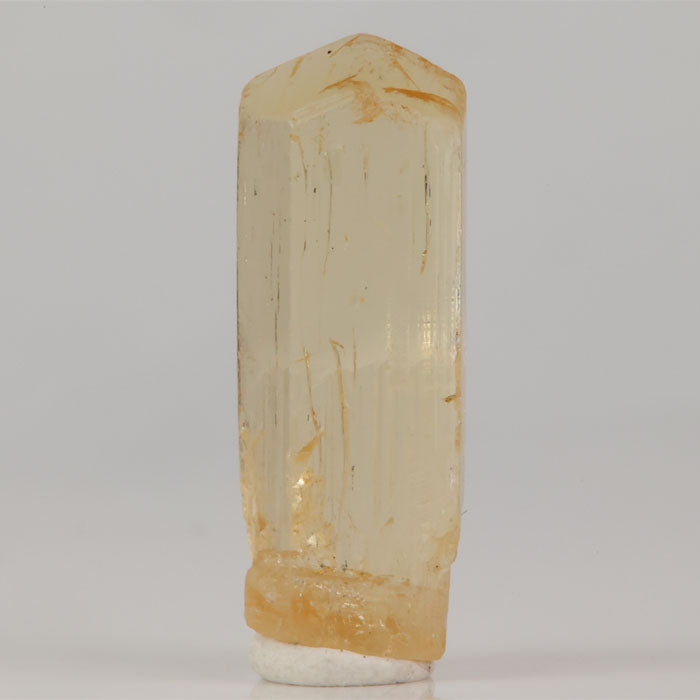 Scapolite crystal from Morogoro Tanzania with pale yellow color and prismatic form