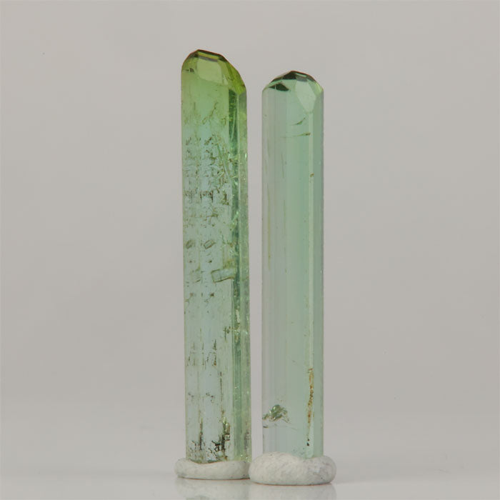 Congo tourmaline crystals showing prismatic growth and soft color
