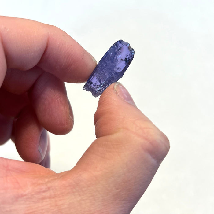 Purple Raw Tanzanite Crystal Specimen
