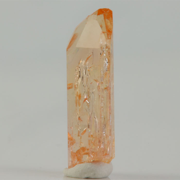 Bright gem-quality Chrome Topaz crystal displaying sharp crystal form