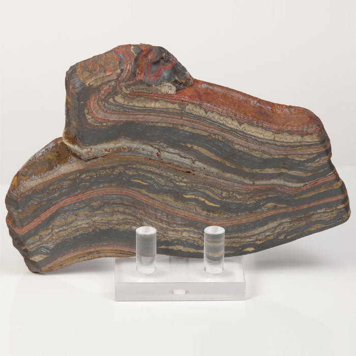 tiger iron mineral specimen polished slab Australia