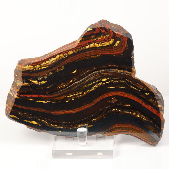 tiger iron polished slab Australia banded iron formation