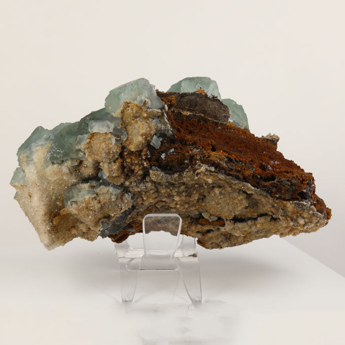 chinese fluorite crystal cluster with cubic formations