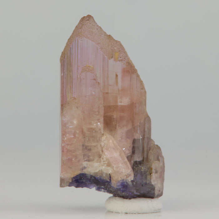 unusual pink and blue tanzanite crystal thumbnail specimen