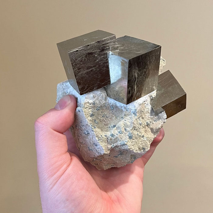 Raw Cubic Pryite on Host Rock