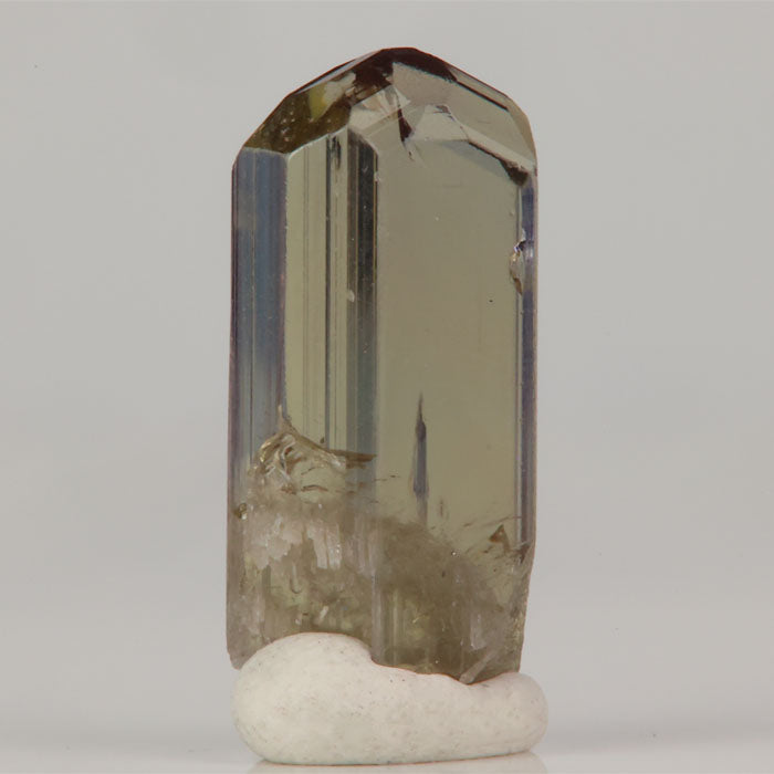 Unheated tanzanite zoisite crystal with natural color zoning and clarity