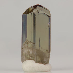 Unheated tanzanite zoisite crystal with natural color zoning and clarity