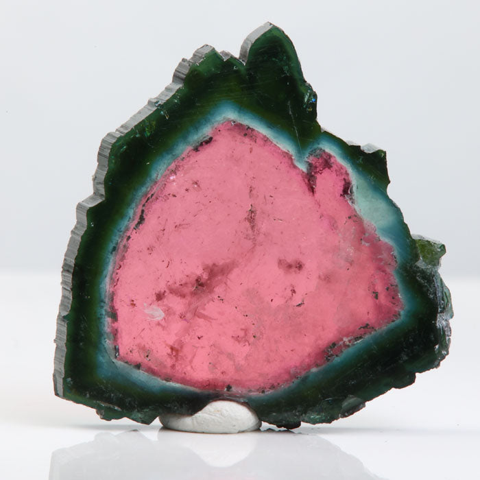 Watermelon tourmaline crystal slice from Afghanistan