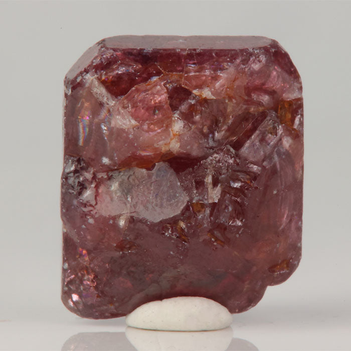 Zircon crystal specimen with complex structure and color zoning