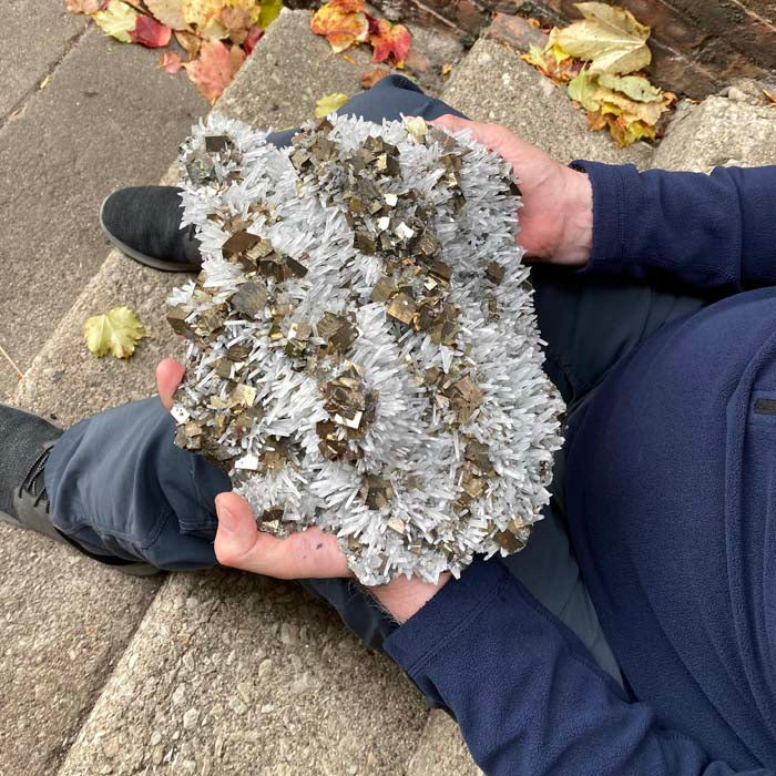 pyrite quartz peru mineral specimen