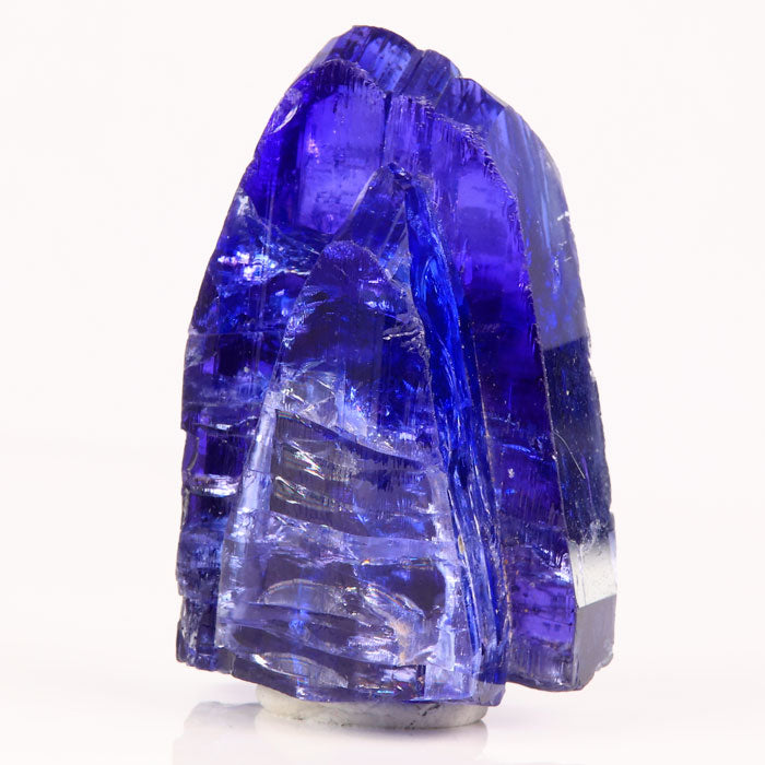 Deep blue tanzanite crystal