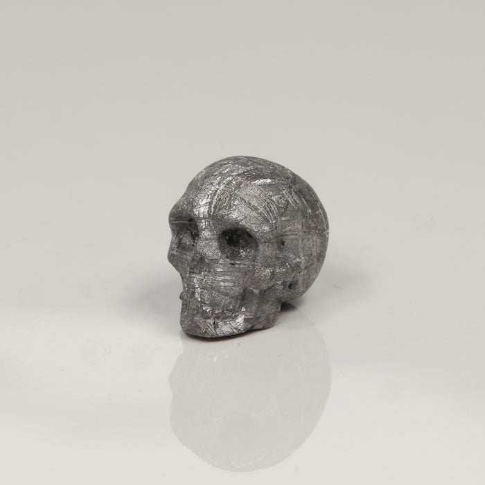 Gibion Meteorite Skull Carving Etched