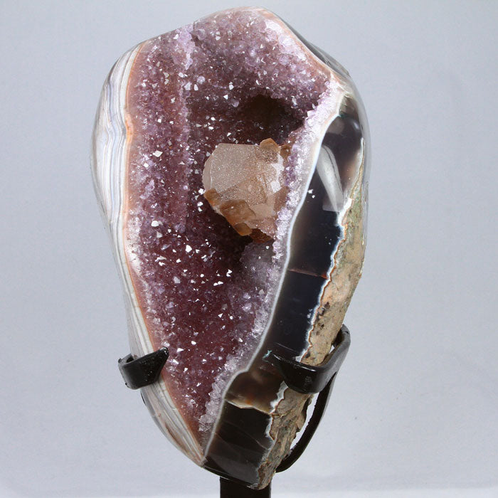 Amethyst Geode with Calcite