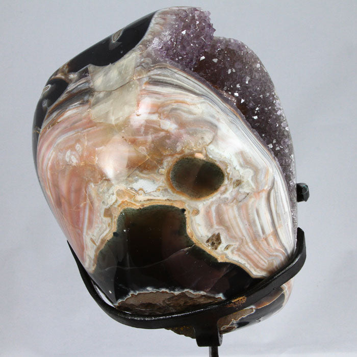 Amethyst Geode with Calcite