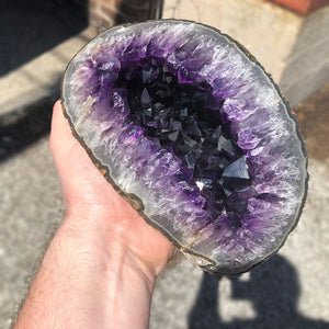 Purple crystal geode of amethyst