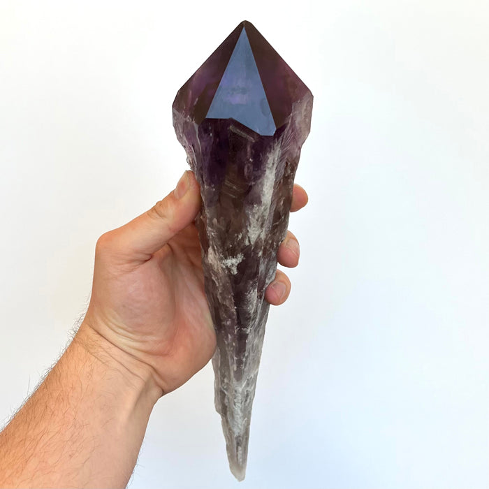Amethyst point raw purple crystal specimen