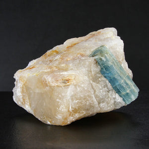 Brazilian Aquamarine Crystal on Quartz