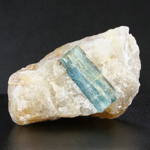 Brazilian Aquamarine Crystal on Quartz