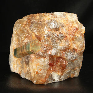 Aquamarine mineral specimen on crystal quartz