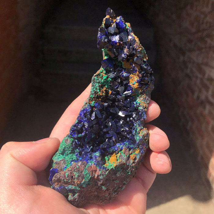 Deep Blue Azurite Crystal Specimen Laos