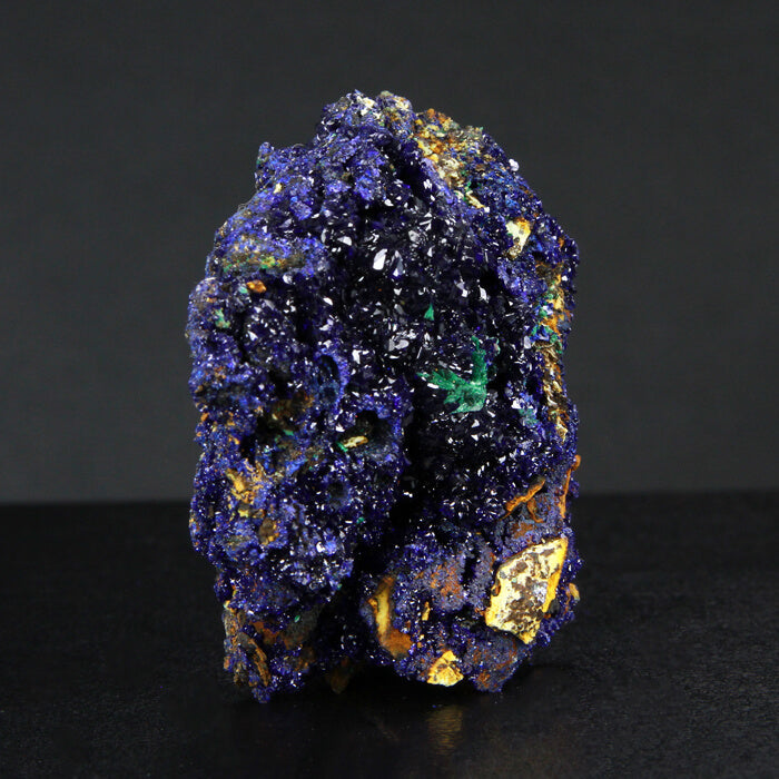 Shimmering Azurite Crystal Specimen