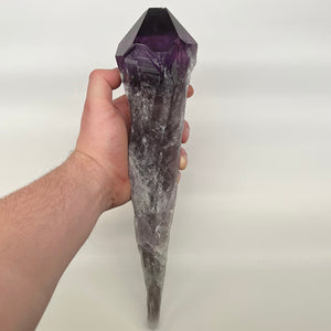 Long Root Amethyst Purple Crystal specimen