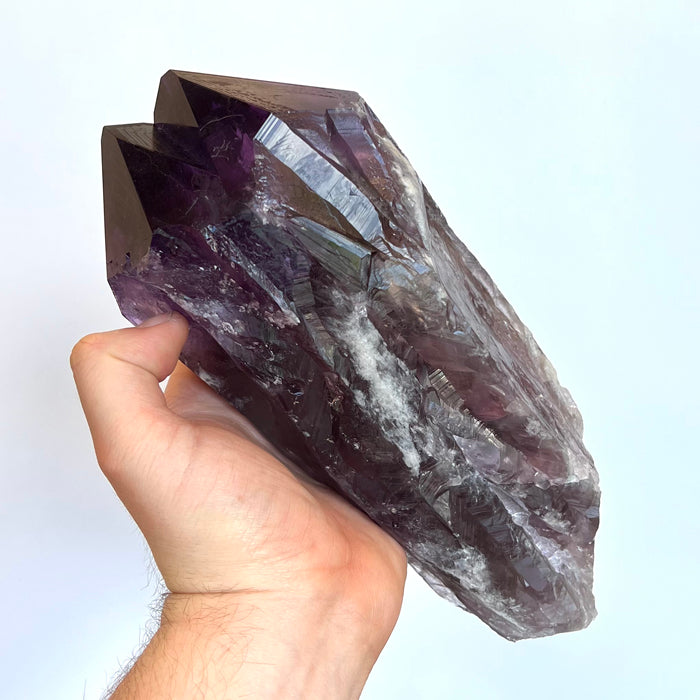 1934g Large Double Point Deeply Saturated Amethyst Crystal Root