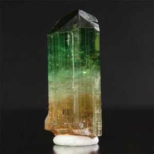 raw bicolor tourmaline crystal