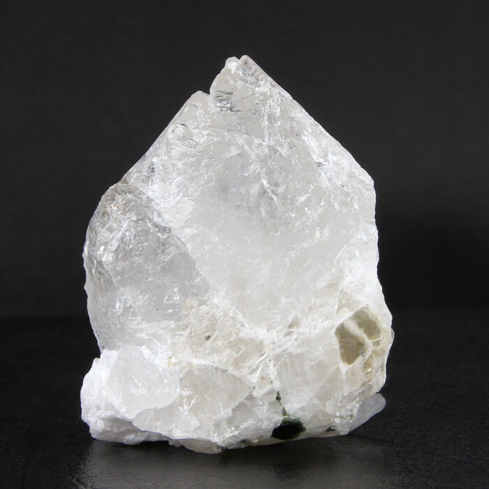 Blue Tourmaline Crystal on Quartz Point