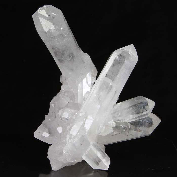 Raw Clear Quartz Crystals Cluster White