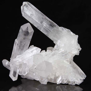 Raw Clear Quartz Crystals Cluster White
