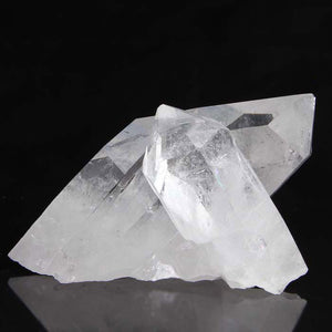 Raw clear quartz crystal cluster Mineral Specimen