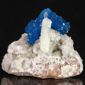 cavansite and stilbite raw crystal specimen from india