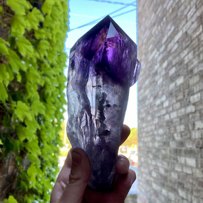Amethyst Raw Crystal Mineral Specimen Point Scepter