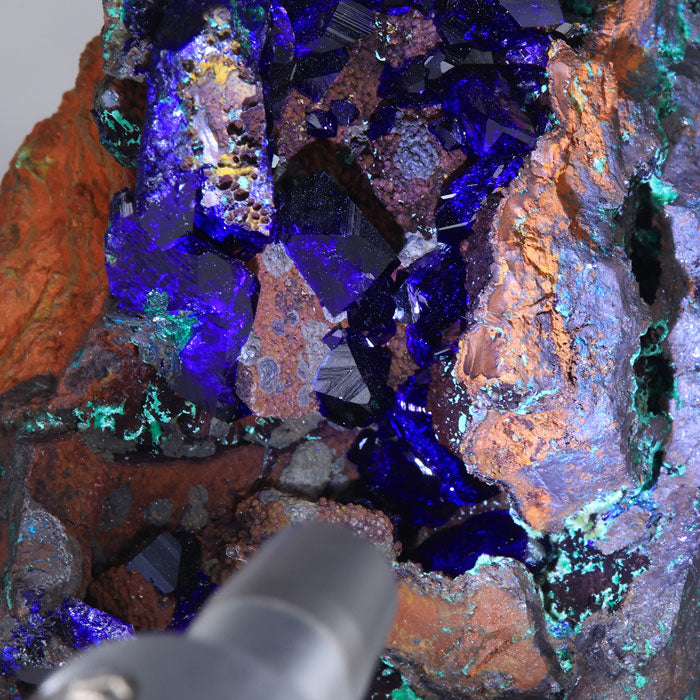 Azurite Pocket of Crystals
