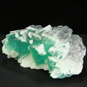 Chinese Green Fluorite and Quartz Specimen