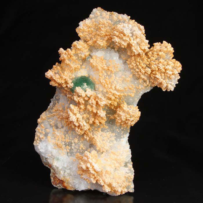 Green Fluorite crystal on quartz from China