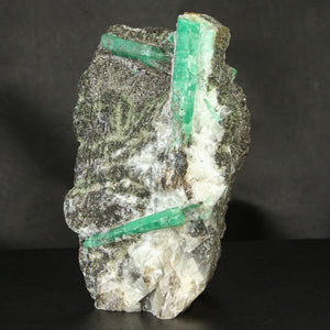 Raw emerald crystals on matrix from china