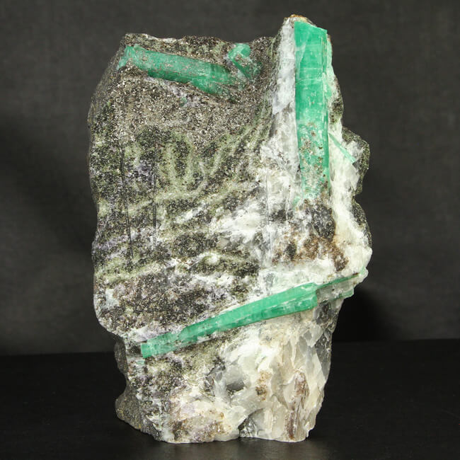 Chinese Emerald Crystals on Matrix