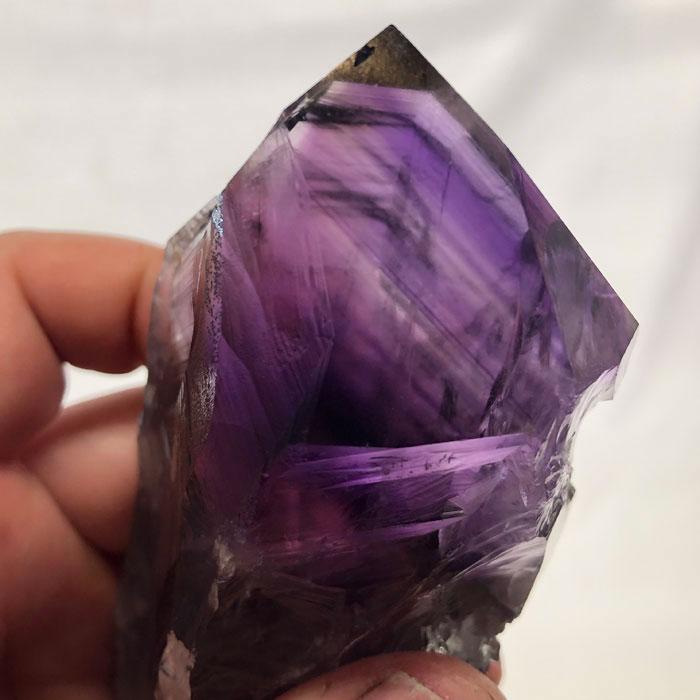 raw amethyst crystal point