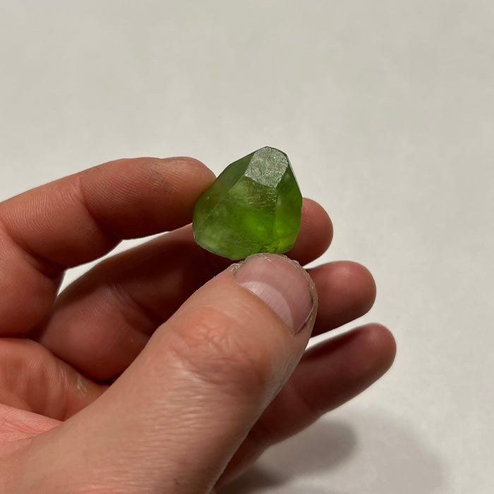 Green Peridot Raw Mineral Specimen Crystal