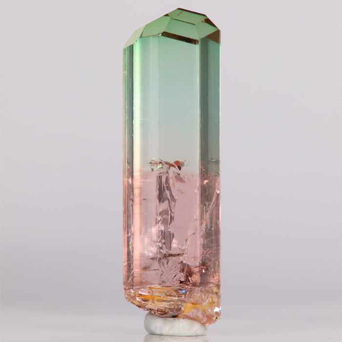 Gemmy Bicolor Pink Green Tourmaline Crystal Congo