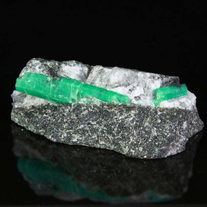 Natural Raw Emerald Crystals on Matrix Mienral Specimen