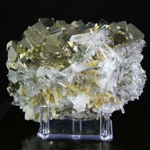 Lustrous Pyrite & Quartz Crystal Specimen